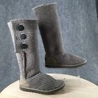 UGG Australia Boots Womens 9 Classic Cardy Tall Knit Winter Boot 5819 Grey