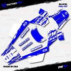 Blue & White Slick Racing Graphics kit fits Yamaha PW50 PW 50 All Years custom