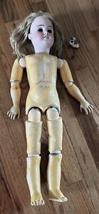 Antique Bisque 34”  SH MACC Handwerck Compo Body RARE Nice Old Doll!