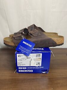 Birkenstock Arizona BS 0052531 Mens Brown Leather Slip On Slide Sandals Size 12
