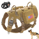 Tactical Dog Harness with Handle No Pull Working Training Vest with Side Bags