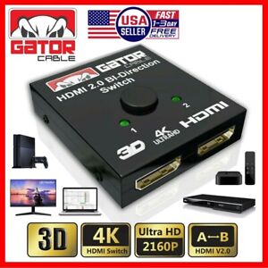 Bi-Direction 4K HDMI 2.0 Cable Switch Switcher Splitter HUB HDCP 2x1 1x2 In Out