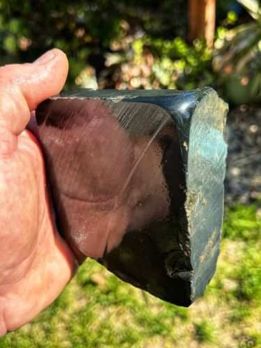 Feather River CA Canyon “Boots” Black Nephrite Jade Select Cut Block