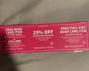 New ListingBath & Body Works Now Later 20%, 25% Off Purchase & FS Body Item Coupons 5/12/24