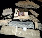 Antique Vintage Lace Textiles Trim LARGE Mixed Lot Doll Restoration Sewing Craft