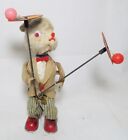 Old Antique RABBIT SPINNING PLATES Tin WIND UP TOY Made in Japan Unusual