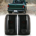 For 1993-1997 Ford Ranger LED Tail Lights Black Rear Brake Lamps Smoke Lens Pair (For: 1993 Ford Ranger)