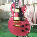 New ListingCustom Pink LP Electric Guitar HH Pickups Mahogany Body&Neck 6 String Gold Part
