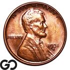 1931-S Lincoln Cent Wheat Penny, Nice Choice BU++ Better Date