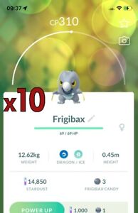 Pokemon TRADE - 10x Frigibax Trades ! Good Chance of Lucky and Good IVs!