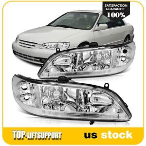 For 1998-2002 Honda Accord Reflector Headlights Headlamps Replacement Left+Right (For: 2000 Honda Accord EX 2.3L)