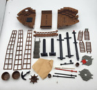 Vintage Lego Pirates Imperial Ships Boat Part Pieces Hull Mast Sail Flagship Lot