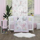 Tropical Garden Pink 3 Piece Nursery Crib Bedding Set Baby Nursery Bedding