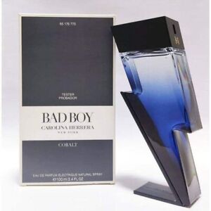 Tester Men Bad Boy Cobalt by Carolina Herrera 3.4 oz EDP Perfume New In Box