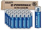 AAA Alkaline Batteries 24 Pack Powermax Battery 10 Year Shelf Life Long Lasting