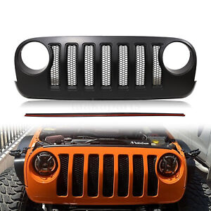 JL Style Front Bumper Hood Grille Grill For Jeep Wrangler JK / JKU 2007-2017 (For: Jeep)