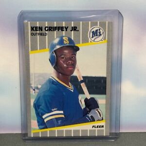 1989 Fleer Baseball Ken Griffey Jr. RC #548 Seattle Mariners HOF