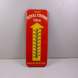 New ListingVintage 1954 Royal Crown Cola Soda Advertising Thermometer Sign Gas Oil RC