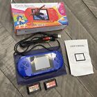 PXP3 Portable Retro Game Console With Built in Games 2 Cartridges/ Case  TESTED!