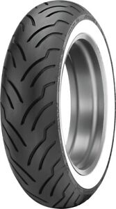 American Elite Bias Belted Rear Tire 140/90B16 Wide Whitewall Dunlop 45131092