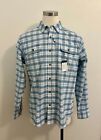 NWT Poncho Outdoors The Blue Bison Slim Fit Flannel Shirt Magnetic Pockets (XL)