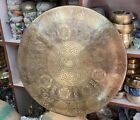 Flower of life Carved Geometric Gong From Nepal -  Gong -Tam Tam Gong