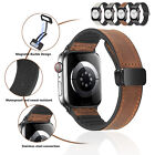 For Apple Watch Series 9 8 7 6 5 4 Leather Band iWatch Magnetic Strap 38/45/49mm