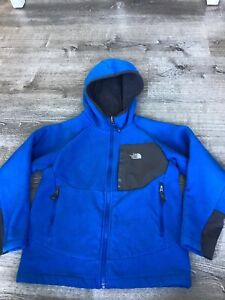 The North Face Jacket Boys Jacket Full Zip Fleece Blue Gray Size Medium 10/12