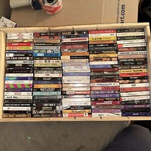Lot Of 110+ Cassette Tapes Mixed Genres - mostly Rap Hip Hop R&B