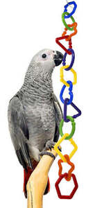 1403 Long Geo Chain Bird Toys Foot Beak Hanging Parrot Budgie Finch Macaw