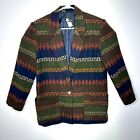FIRST OPTION Vintage Coat Button Southwestern Aztec Blazer Jacket 75863 Womens M