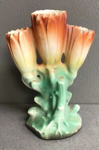 Vintage little Czechoslovakia ceramic vase - three tulips, 5