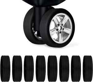 8 Pcs Silicone Luggage Wheels Cover