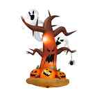 Gemmy 8' Tall Airblown Halloween Inflatable Dead Tree with Ghost on Top/Pumpkins