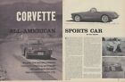 1959 Chevy Corvette Magazine Road Test Article Ad 283 V8 Fuel Injected Fuelie 59