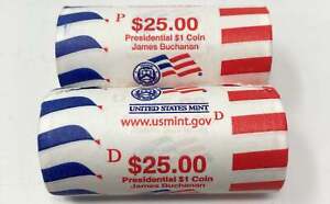2010 James Buchanan Presidential Dollar P&D U.S. Mint Rolls