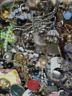 HUGE JEWELRY LOT 14 POUNDS JUNK CRAFTS HARVEST TANGLED WEAR REPAIR