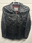 Vintage Wilsons Black Leather Coat Jacket Womens XL Removable Liner Blazer Vtg