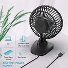 Desk Fan Oscillating Small Stand Room Cooling Cooler Electric Quiet Work, 4 Inch