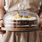 Rotating Round Cake Stand With Glass Dome