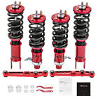 4PC Coilovers + 2PC Rear Lower Control Arms Lowering Kit For Honda Civic 92-95