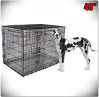 XXL Large Dog Crate Kennel Extra Huge Folding Pet Wire Cage Giant Breed Size