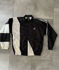 Retro 90s Vintage Adidas Asymmetric Jacket  Black And White Windbreaker