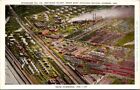 Postcard Aerial Standard Oil Refining Plant East Chicago Indiana Harbor Hammond