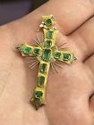18kt Yellow Gold 4 CT Colombian Emerald Pendant