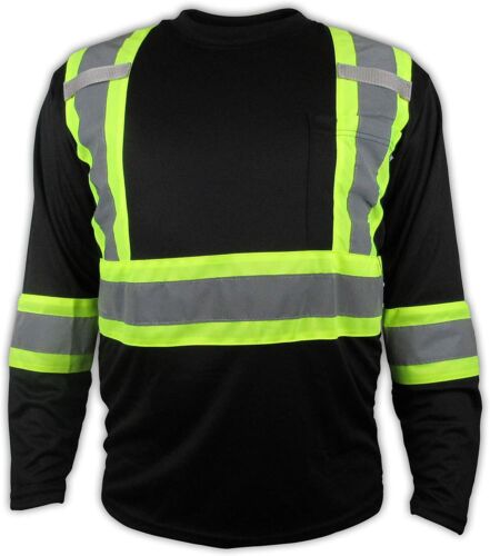 Black High Visibility Safety Shirt  Choose size