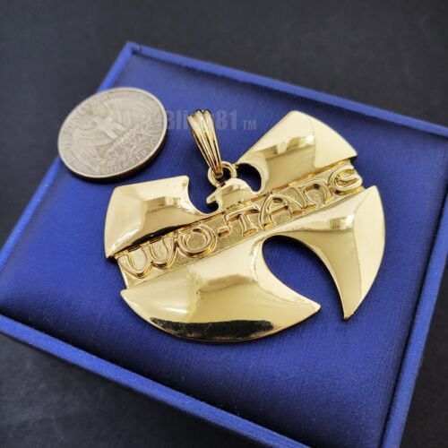 WU TANG HIP HOP RAPPER STYLE GOLD PLATED FASHION BLING CHARM PENDANT JEWELRY