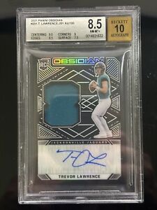 2021 Panini Obsidian Trevor Lawrence Rookie Patch Auto - RPA - /100 - BGS 8.5/10
