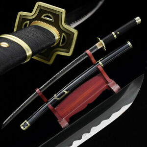 Sword Carbon Steel Japanese Anime Yubashiri Samuai Katana Full Tang Sharp Blade