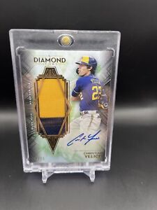 2021 Topps Diamond Icons Christian Yelich 2 color patch auto /25